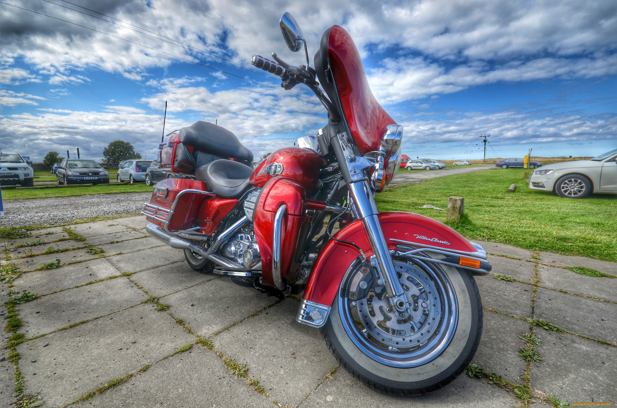 red harley, , harley-davidson, 